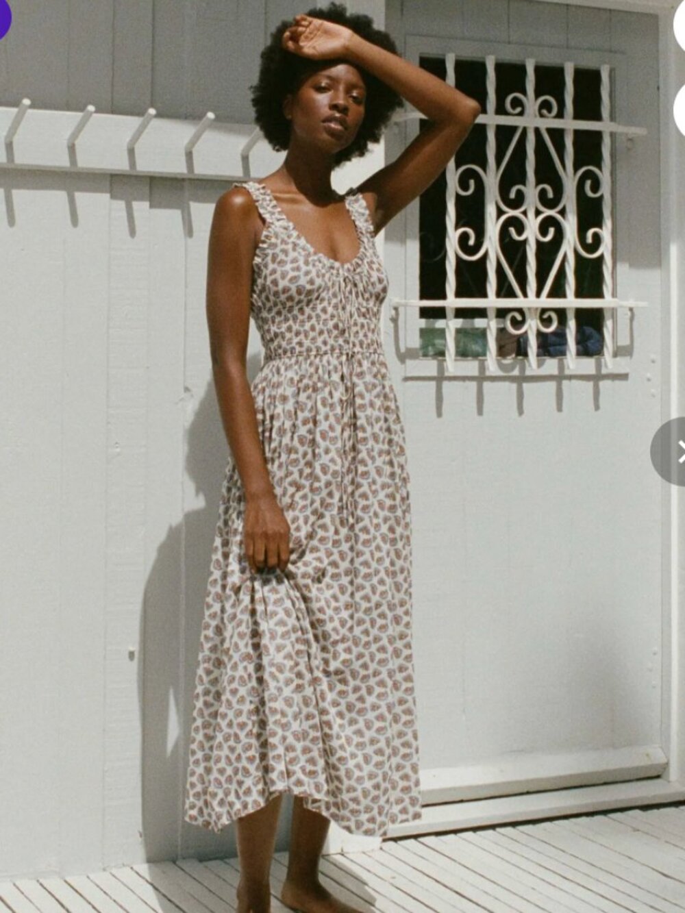 Dôen Doen Emmaretta Dress Sea Salt Bedford Paisley - Picture 3 of 17